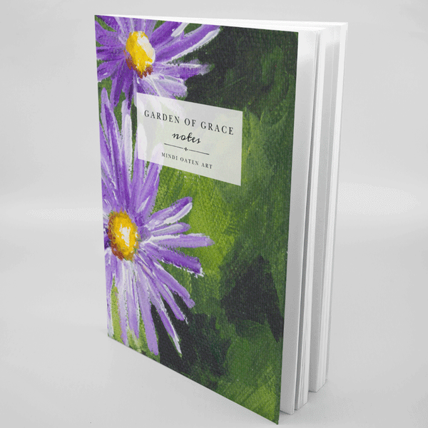 "Garden of Grace" Notes - Asters | blank journal